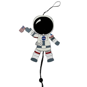 NASA Logo Astronaut with Flag Ornament Pull Toy