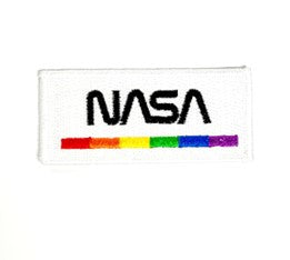 NASA Worm Rainbow Bar Patch