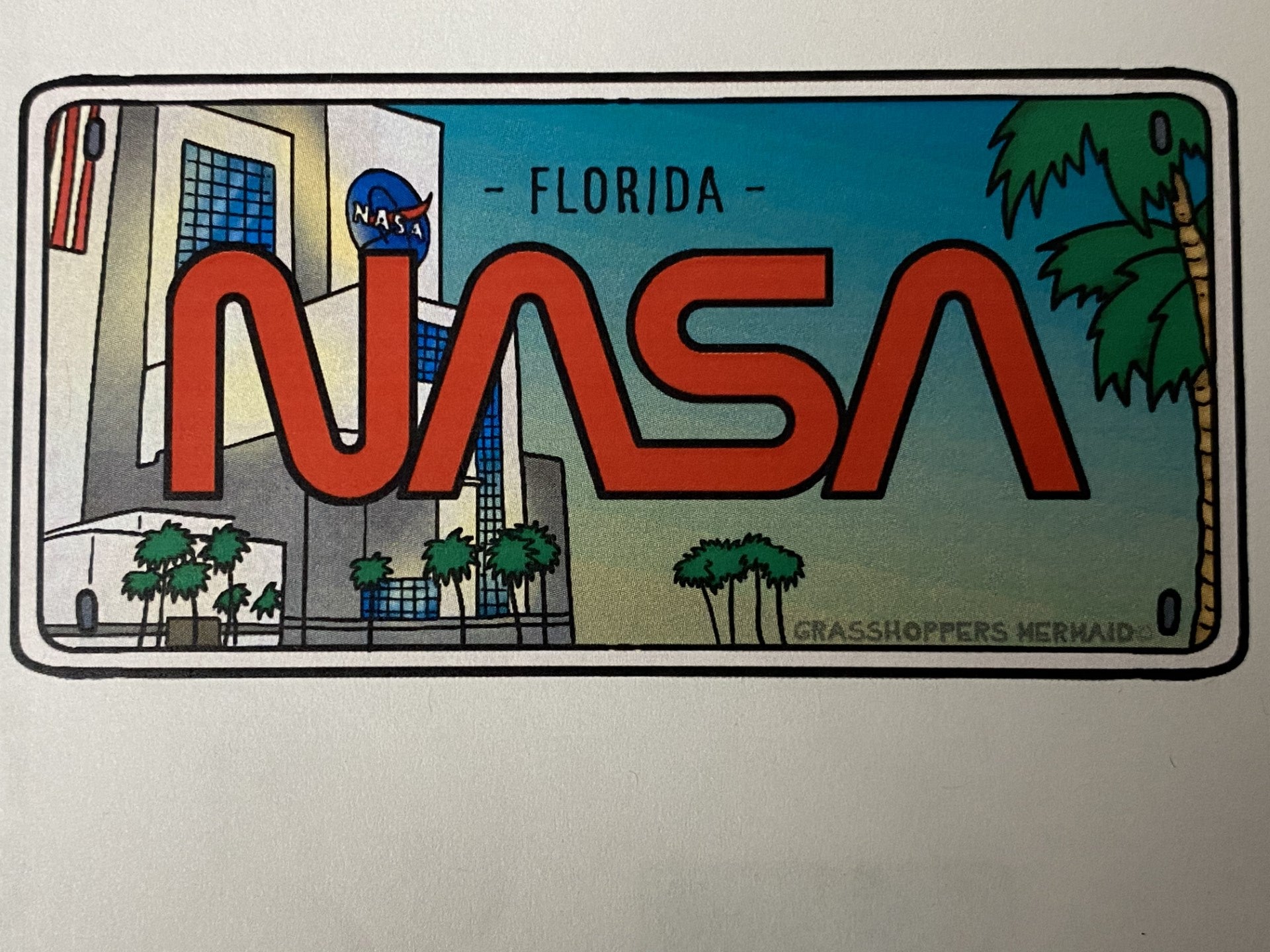 NASA Worm Logo Vehicle Assembly Building Sticker