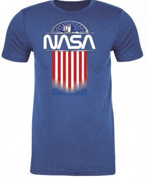 NASA Worm Logo Vehicle Assembly Building Flag T-Shirt (Youth Sizes Available)