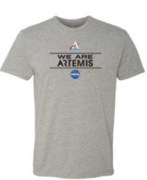 NASA We Are Artemis Youth T-Shirt Flag on Back