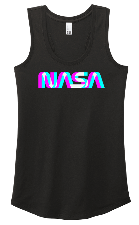 NASA Worm Miami Vice Ladies Tank Top