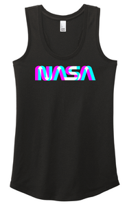 NASA Worm Miami Vice Ladies Tank Top