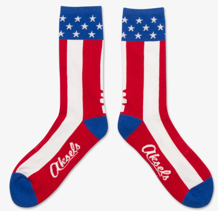 Aksels USA Flag, Stars and Stripes Unisex and Youth Socks