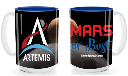 Artemis Program Mars or Bust Kennedy Space Center Ceramic Mug