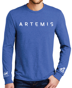 Artemis Program To the Moon and Beyond, NASA logo, Typeface Inter Long Sleeve Shirt
