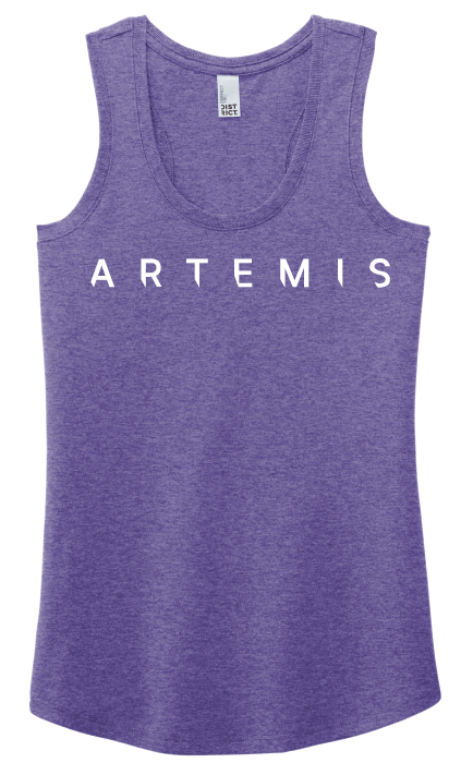 Artemis Program To the Moon and Beyond, NASA logo, Typeface Inter Ladies Tank