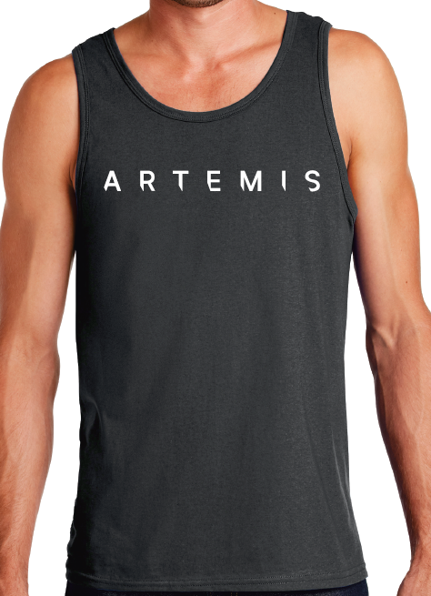 Artemis Program To the Moon and Beyond, NASA logo, Typeface Inter Men's Tank