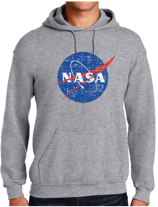 Gildan myNASAstore Distressed Hooded – Sweatshirt NASA Logo