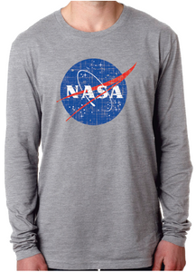 NASA Distressed Logo Next Level Long Sleeve T-Shirt