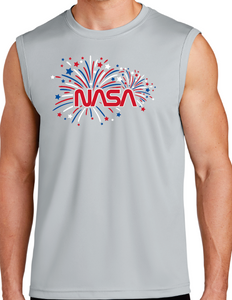 NASA Worm Men's Patriotic Performance Tank Top