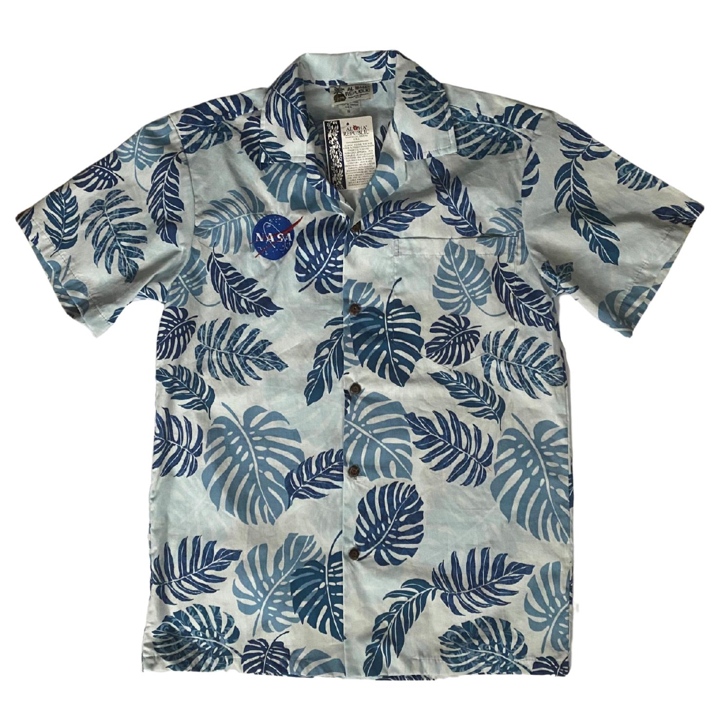 NASA Logo Hawaiian Button Up Shirt
