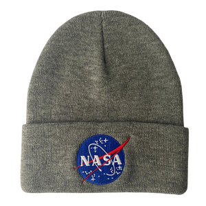 NASA Logo Embroidered Beanie with Cuff - Assorted Colors