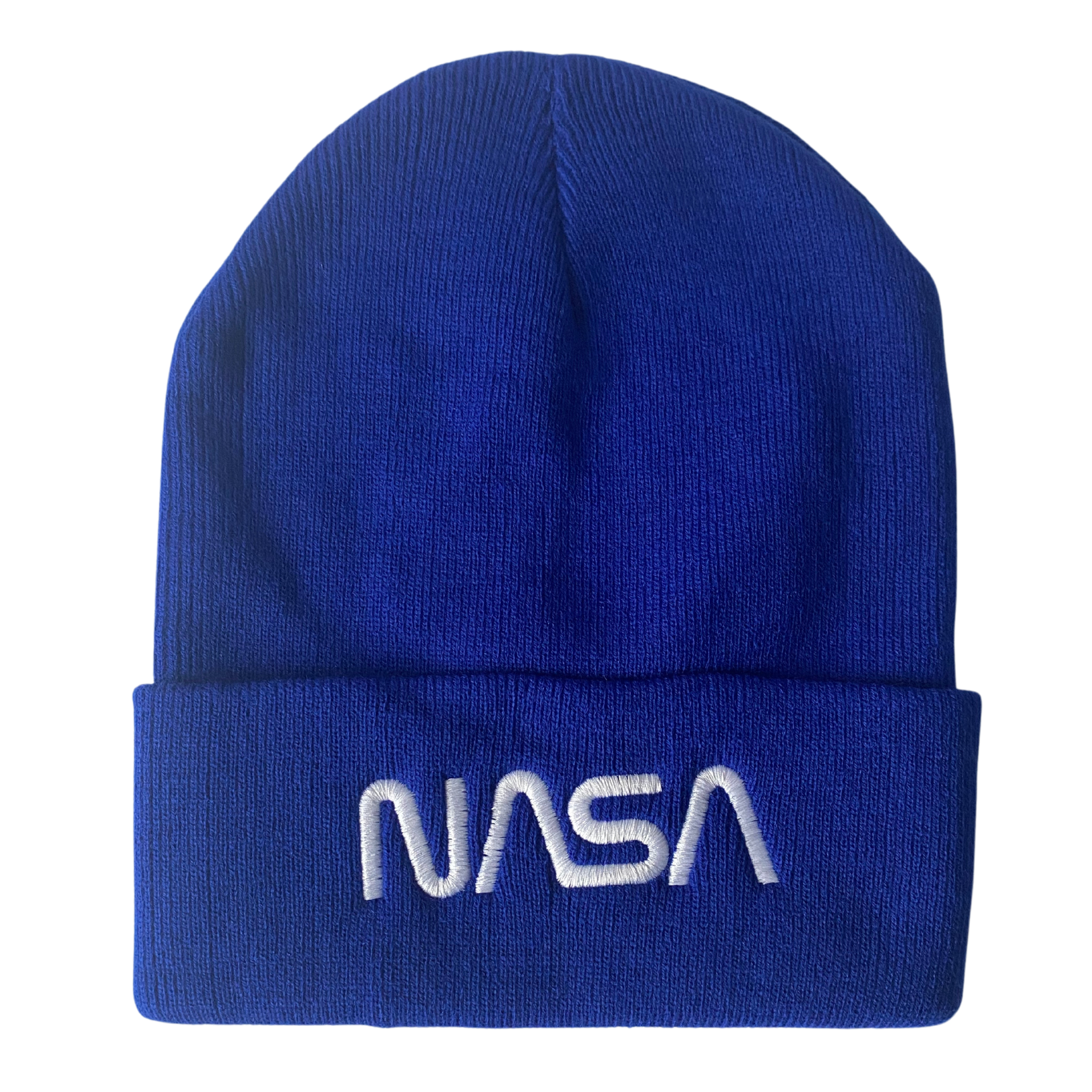NASA Worm Logo Embroidered Beanie with Cuff - Assorted Colors