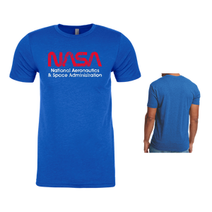 NASA Worm Acronym Distressed T-Shirt - Short or Long Sleeve