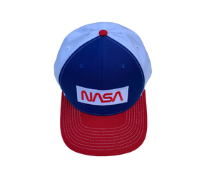 NASA Richardson Cap with Red NASA Worm on White