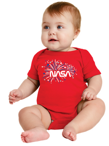 NASA Worm Patriotic Onesie