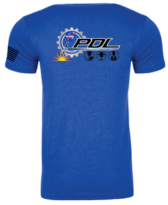 PDL - Prototype Development Lab Full Color Next Level T-shirt with NASA Logo and USA Flag