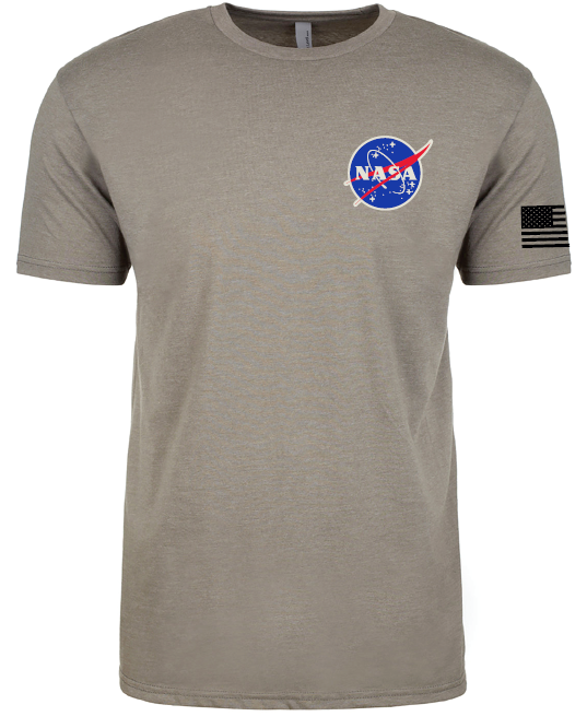 PDL - Prototype Development Lab Full Color Next Level T-shirt with NASA Logo and USA Flag