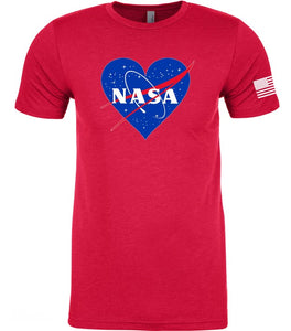NASA Heart T-Shirt with Flag