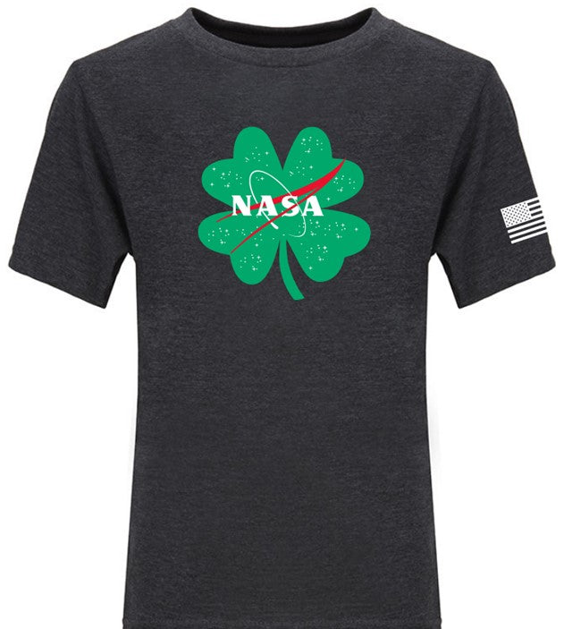 NASA St. Patrick's Day T-Shirt with Flag (Youth Sizes Available)