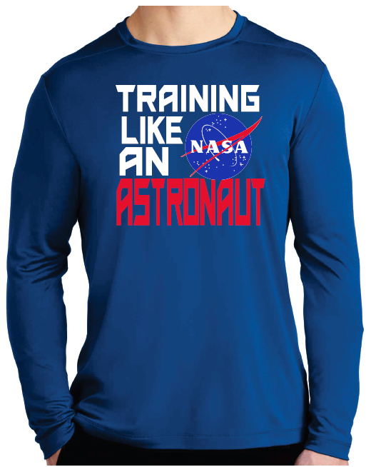 NASA Training Like An Astronaut Long Sleeve Performance Shirt