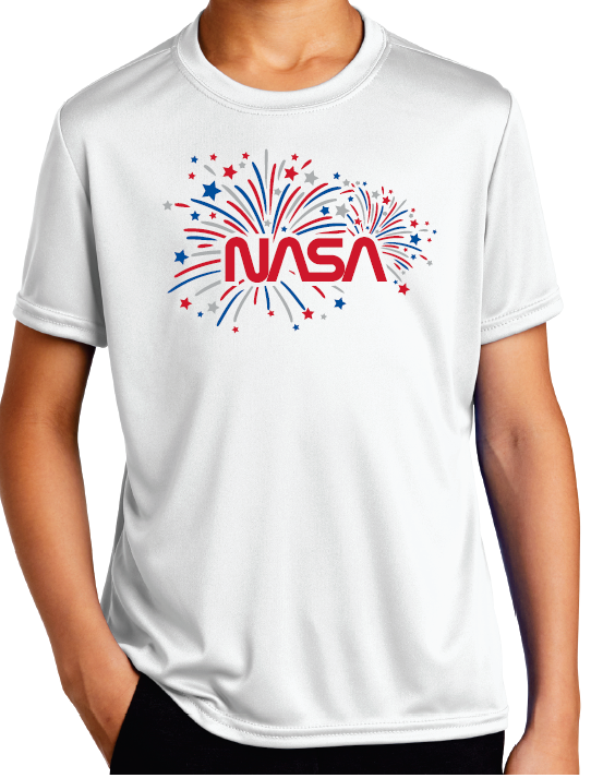 NASA Worm Youth Patriotic Performance T-Shirt
