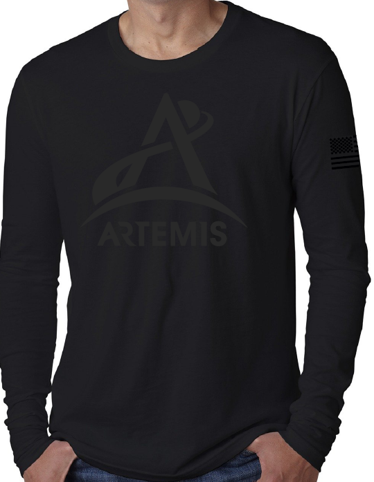 Artemis Program Long Sleeve One Color Logo T-Shirt
