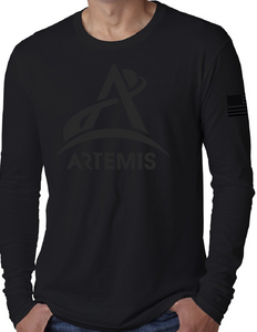 T-Shirt Color One Artemis Long myNASAstore Sleeve Program – Logo
