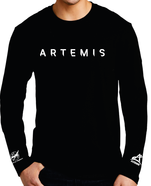 Artemis Program To the Moon and Beyond, NASA logo, Typeface Inter Long Sleeve Shirt