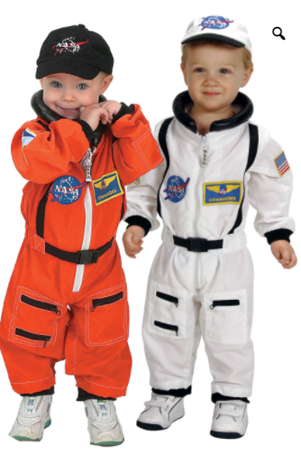 NASA Astronaut Junior Flight Suit - 3 Colors - Blue, Orange or White