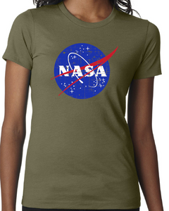 NASA Distressed Logo Ladies T-Shirt
